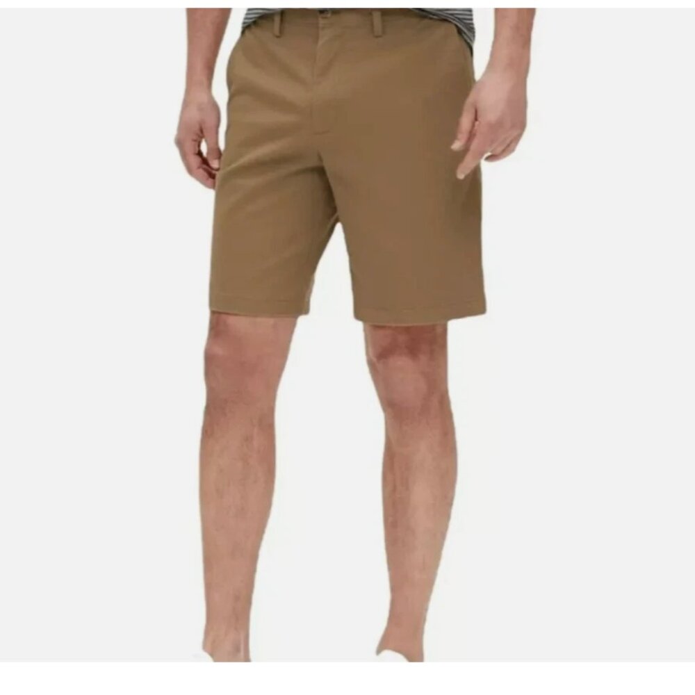 Banana Republic Comfort Flat Front Short Elmwood Tan Size 34